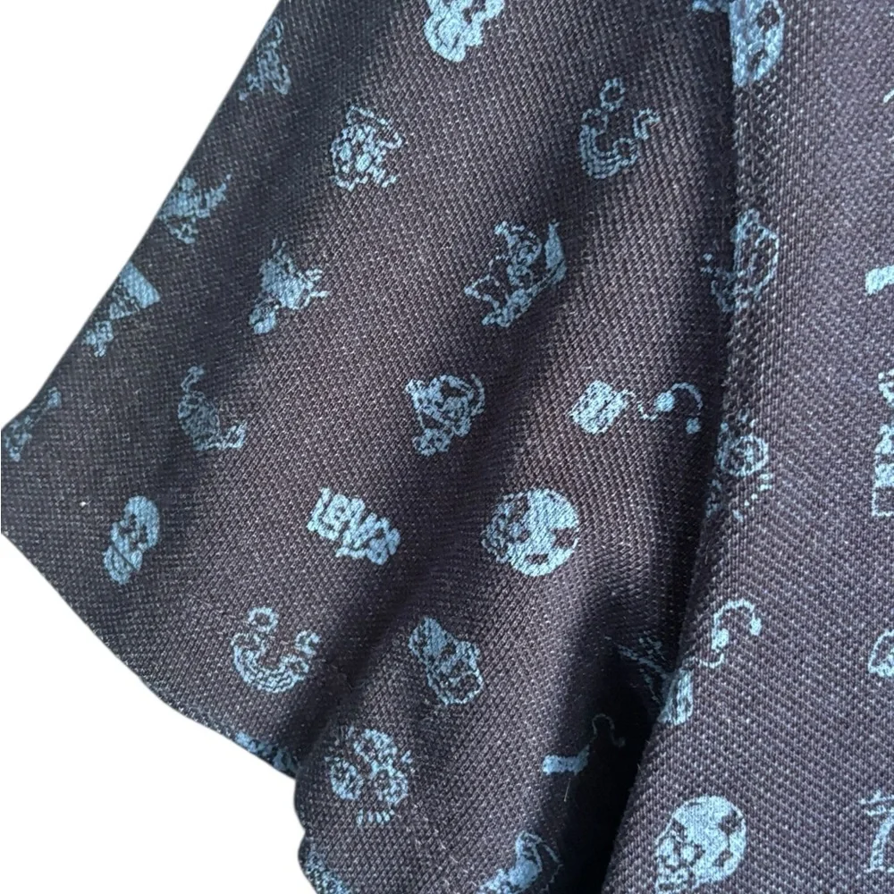 Levi’s‎ Men’s Size M Cotton Polo Navy Blue Alien Print Graffiti Rare Print